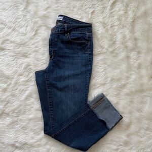 Loft Blue Cuffed Ankle Jeans Size 8